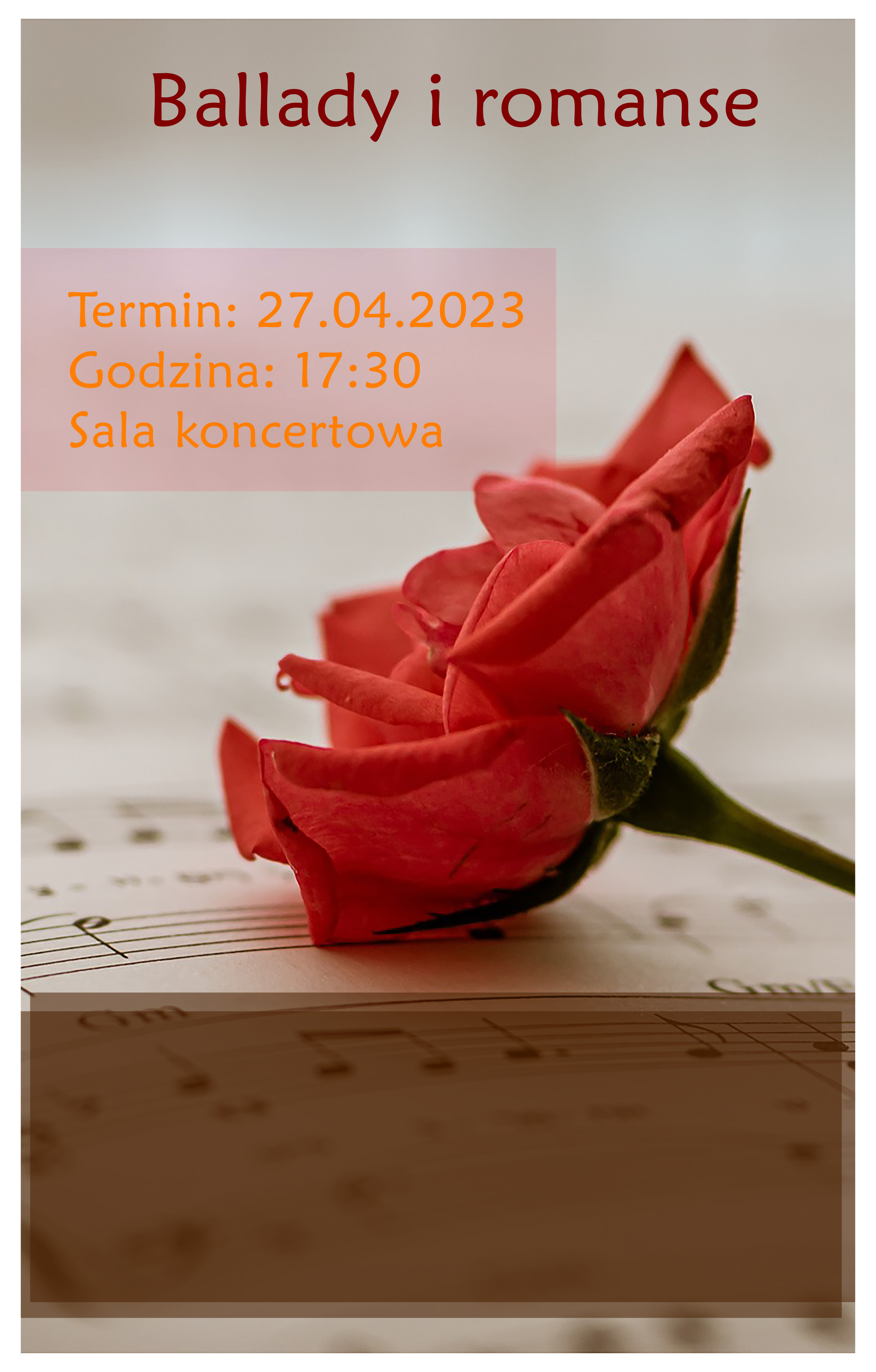 Plakat Koncertu Ballady i romanse