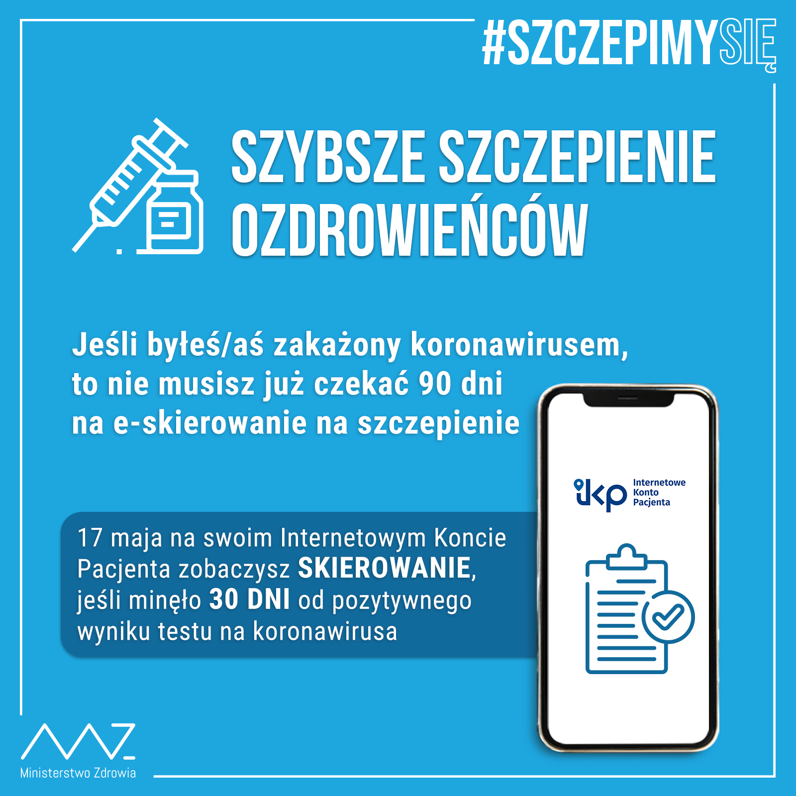 Szybsze szczepienie ozdrowieców