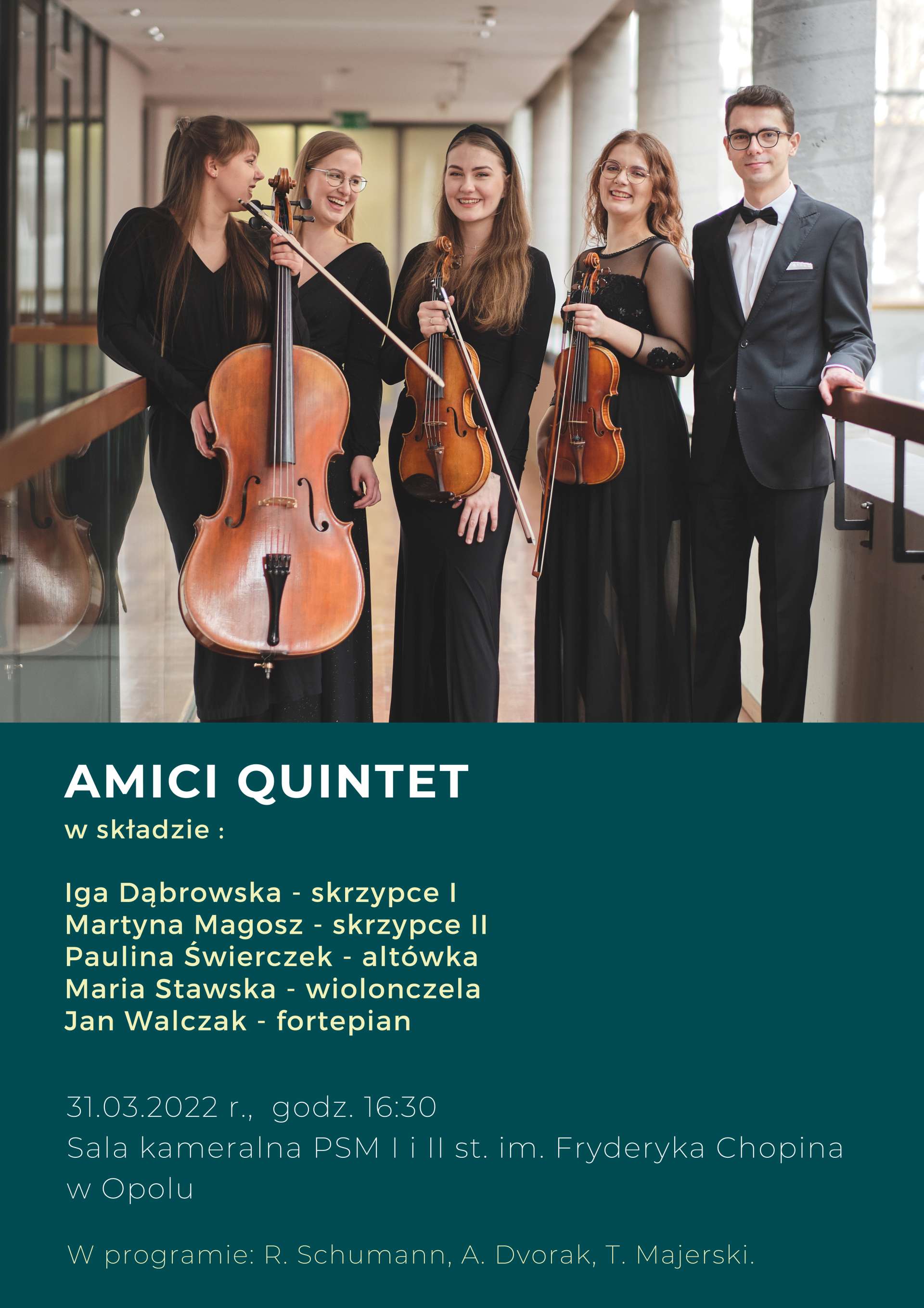 plakat koncertu Amici Quintet