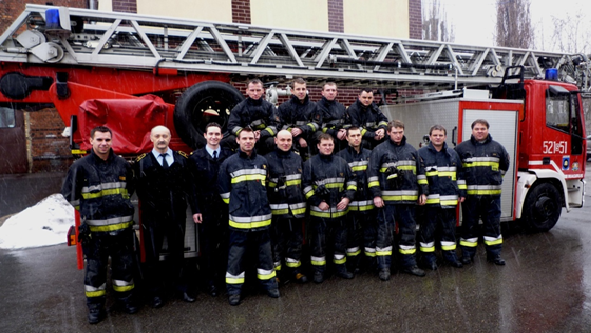 strażacy Jednostki Ratowniczo-Gaśniczej Państwowej Straży Pożarnej w Mysłowicach zmiana II – styczeń 2013 r. 