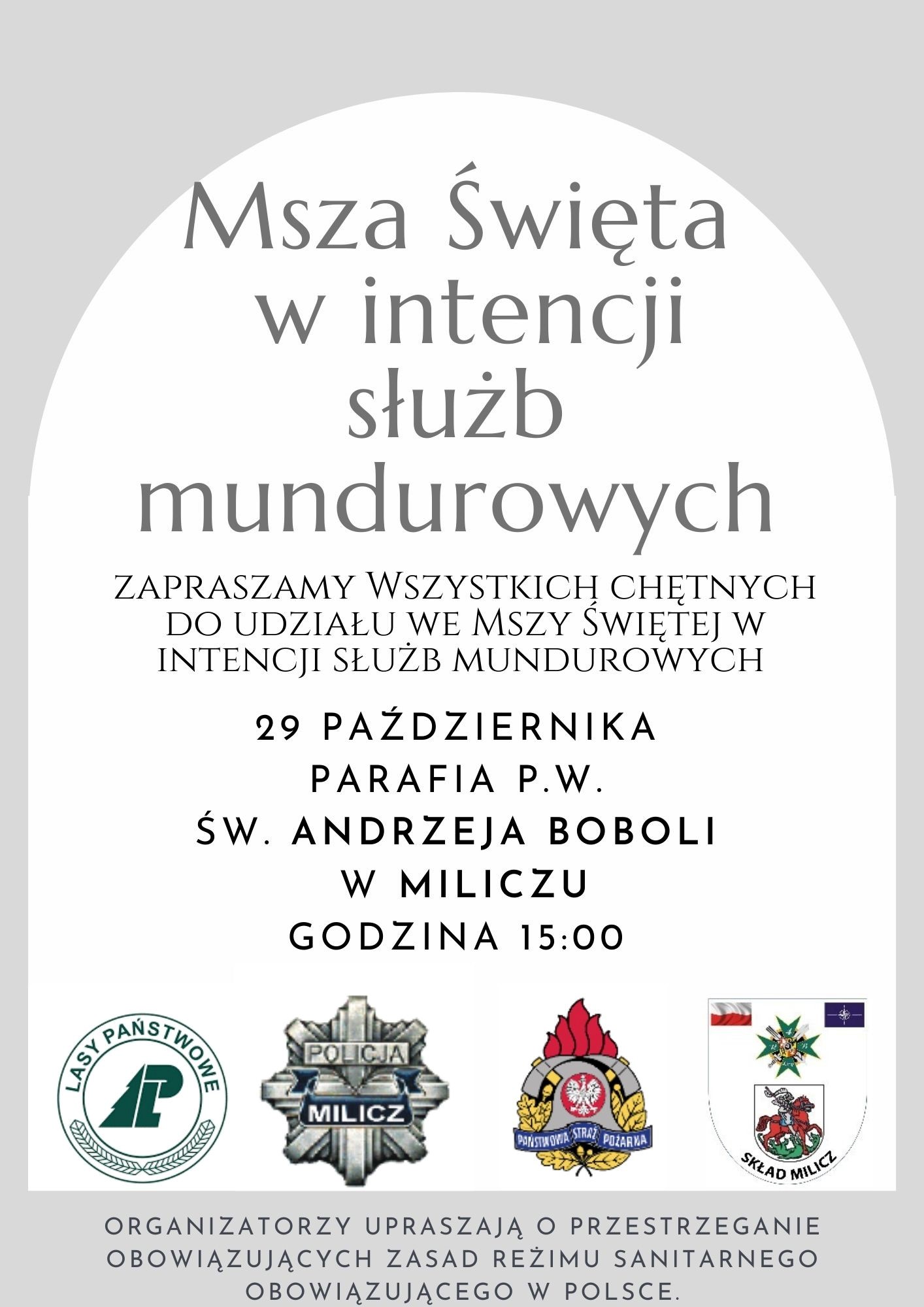 Msza Św. w intencji służb mundurowych