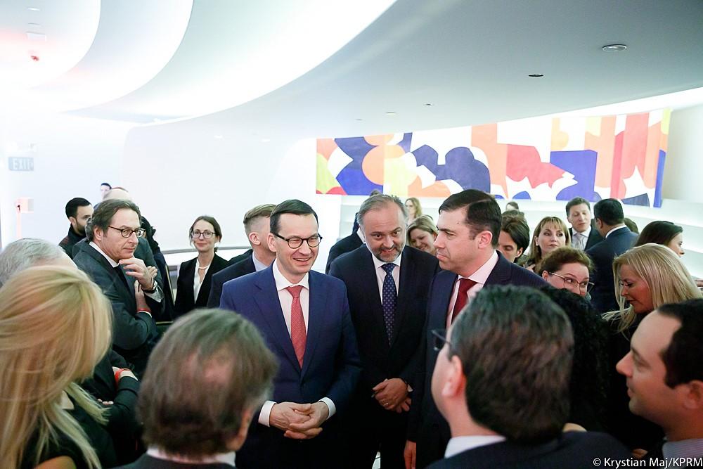 Premier Mateusz Morawiecki podczas spotkania z Polonią.