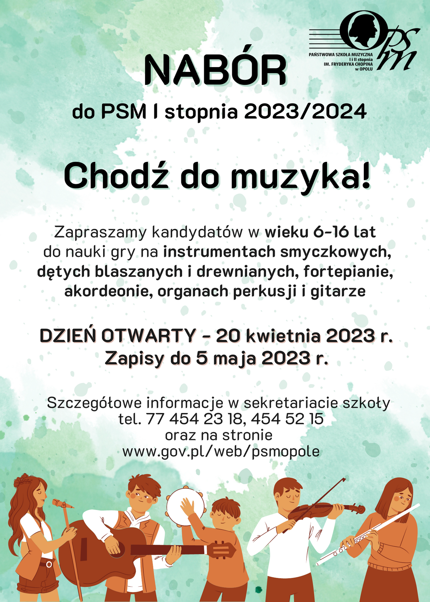 plakat rekrutacyjny - PSM I stopnia