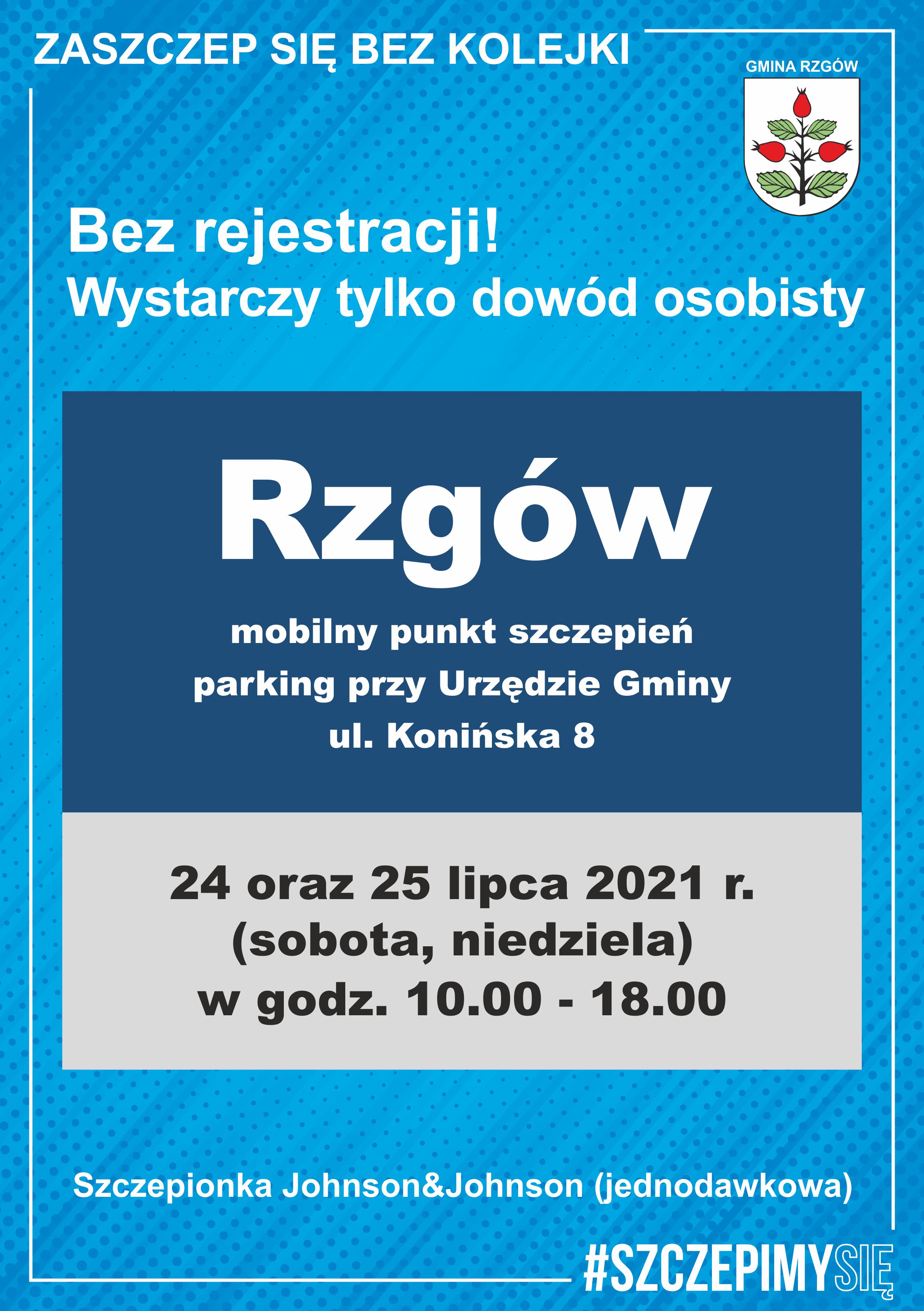 Informacja mobilny punkt szczepień Rzgów