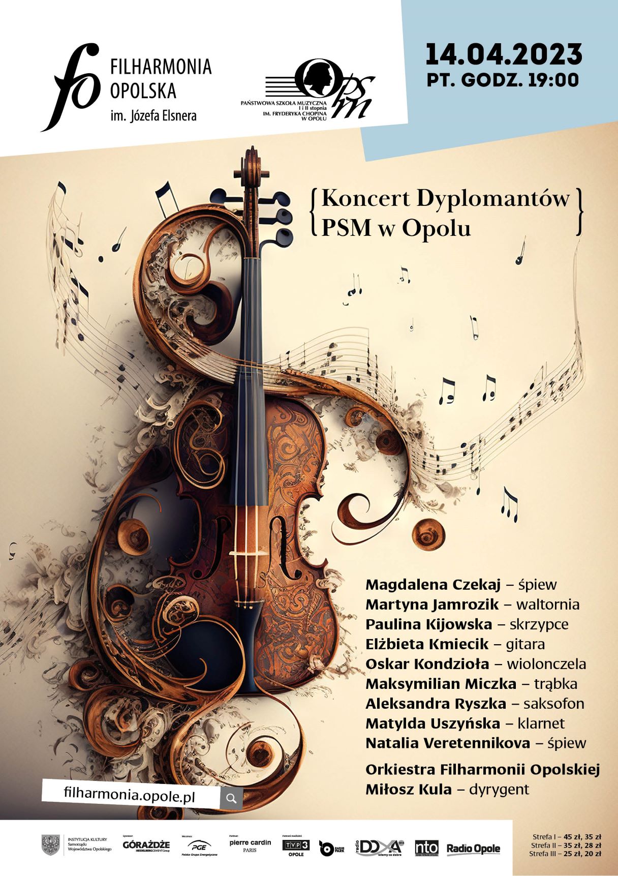 Plakat promujący koncert dyplomantów