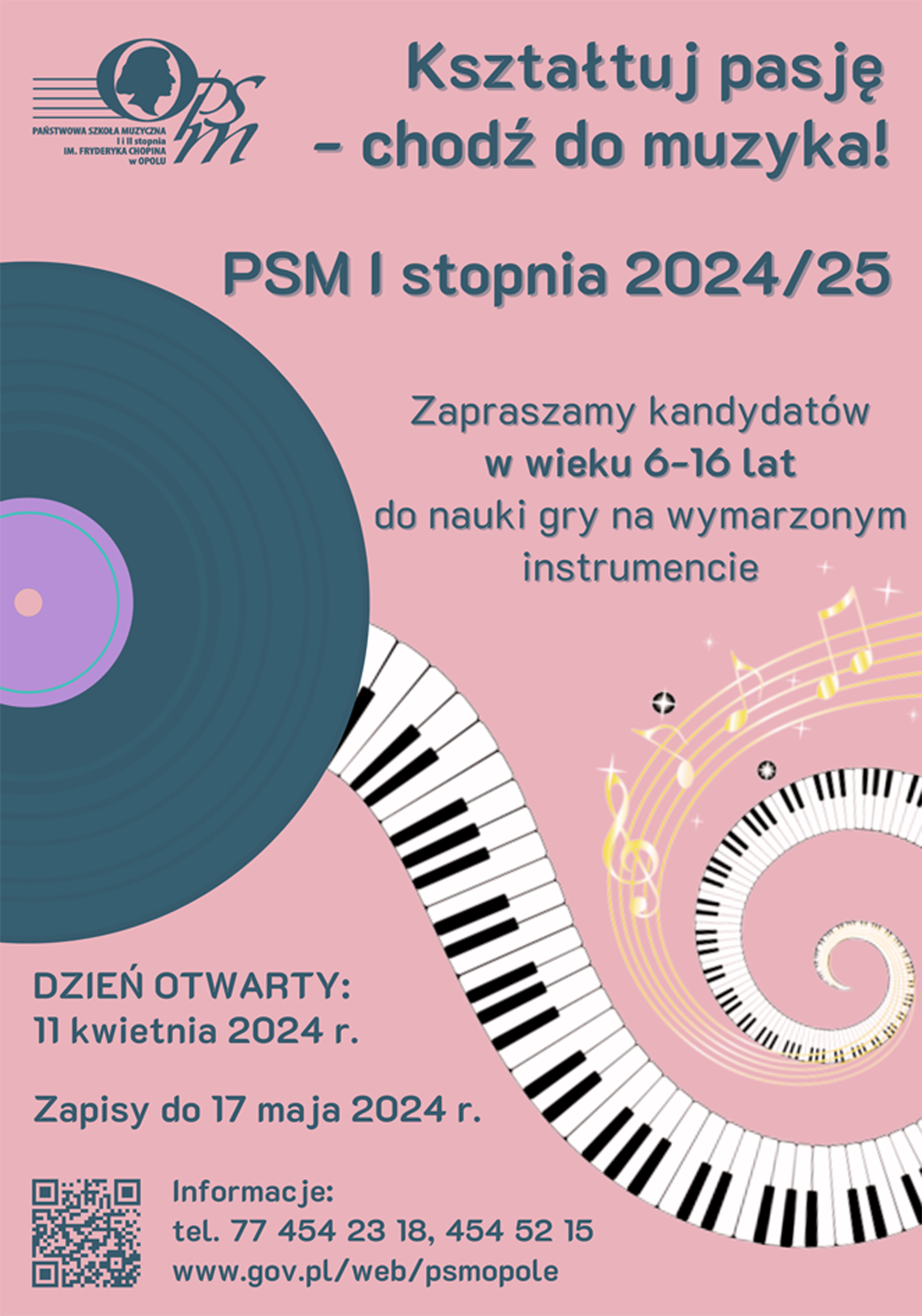 Plakat rekrutacyjny - PSM I stopnia 2024