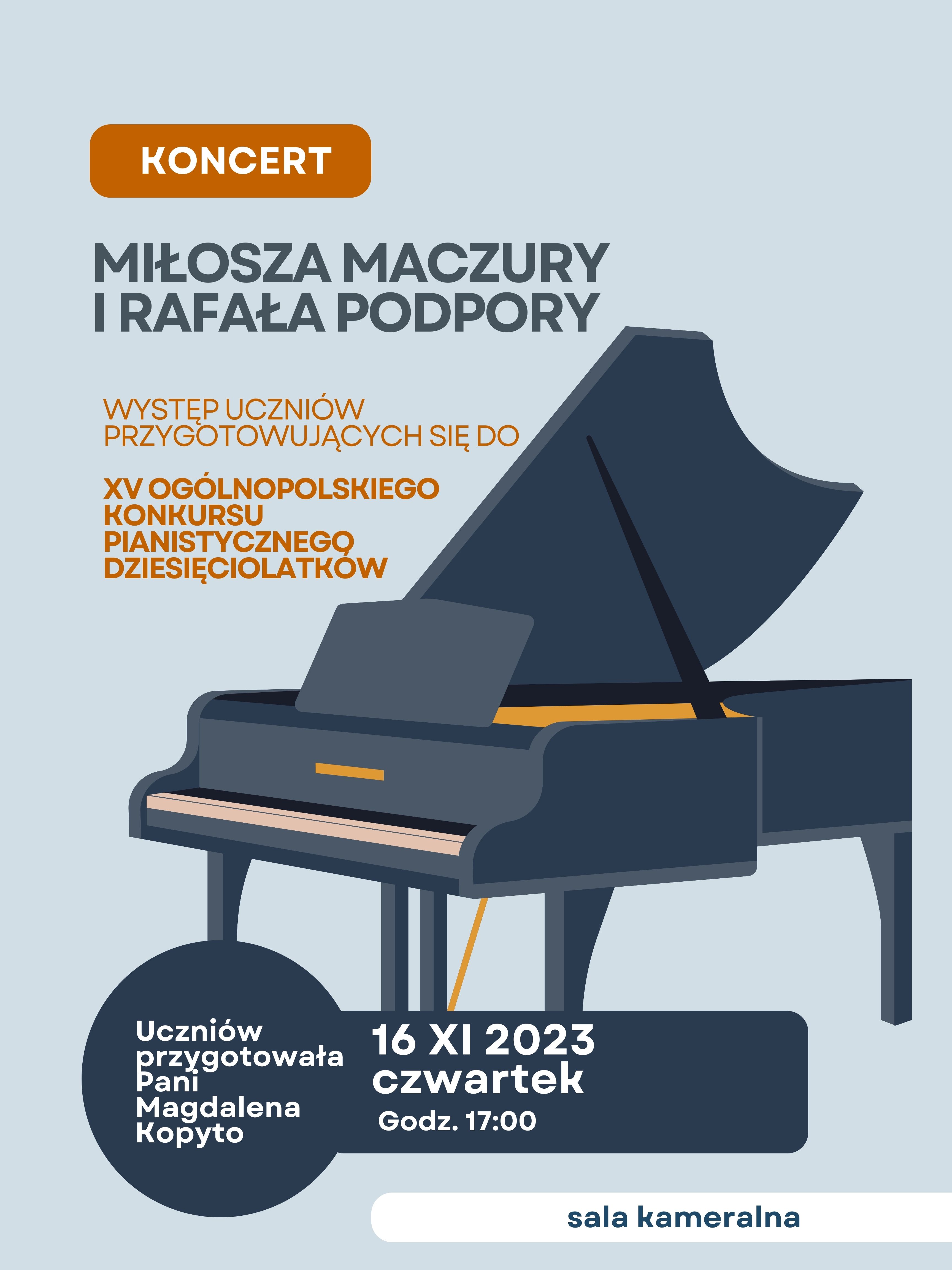 Koncert Miłosza Maczury i Rafała Podpory 