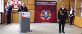 Uroczysta zbiórka z okazji powołania na stanowisko Komendanta Powiatowego PSP w Gostyninie