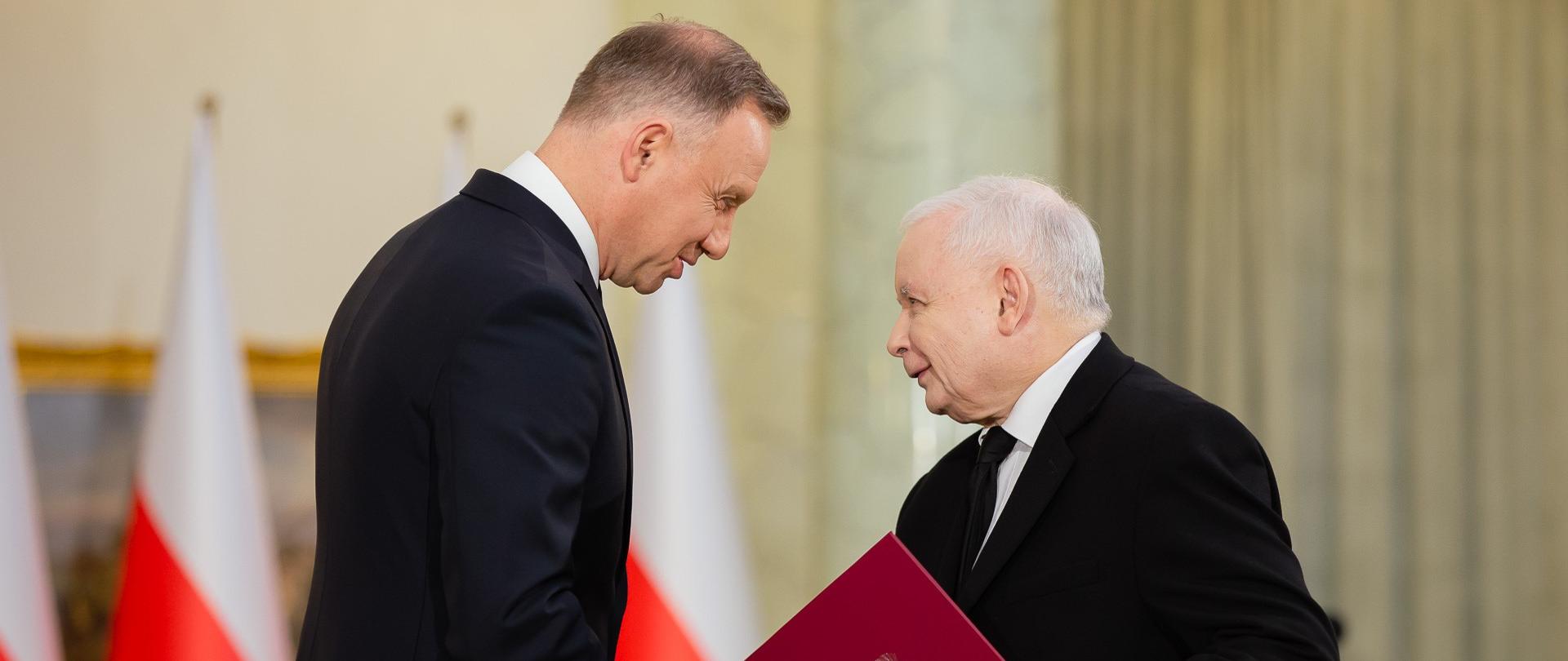 Prezydent Andrzej Duda i premier Jarosław Kaczyński.