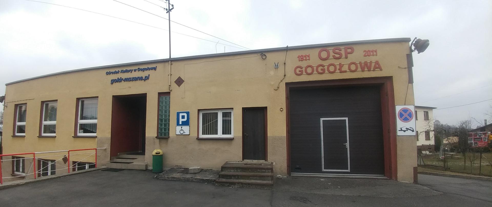 Zdjęcie prezentuje budynek jednostki OSP Gogołowa