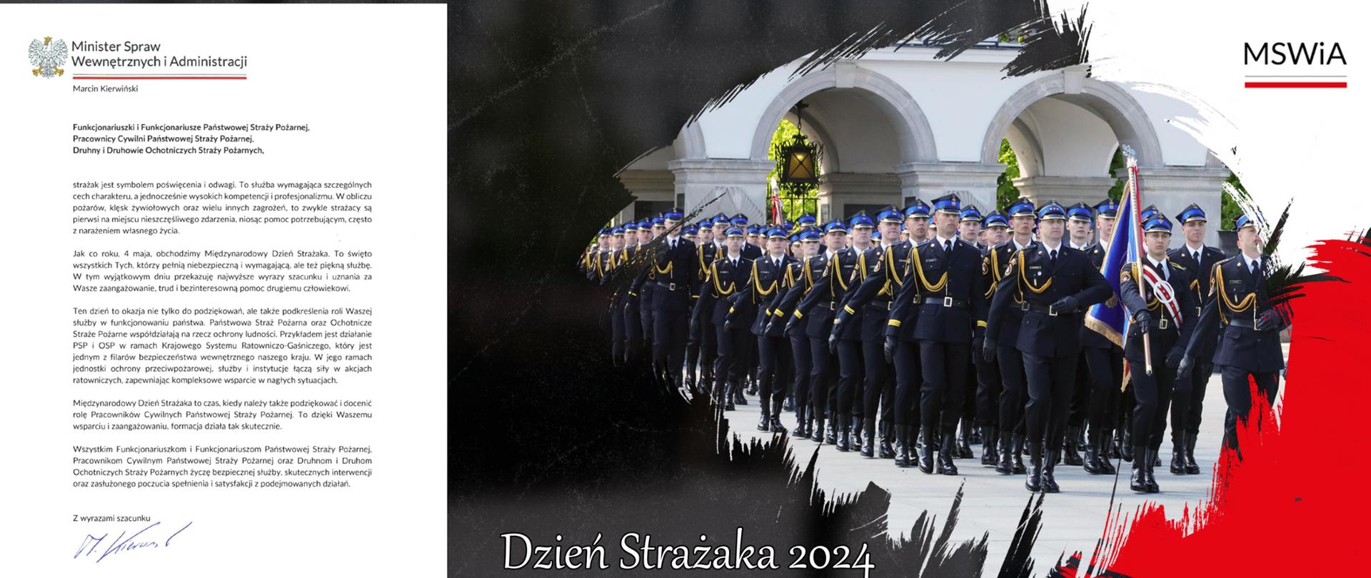 Życzenia Ministra Spraw Wewnętrznych i Administracji Pana Marcina Kierwińskiego z okazji DS 2024