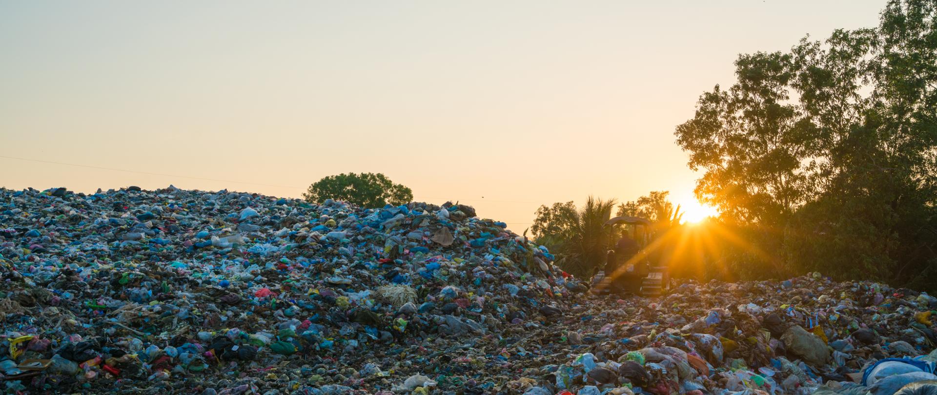 Garbage pile in trash dump - landfill