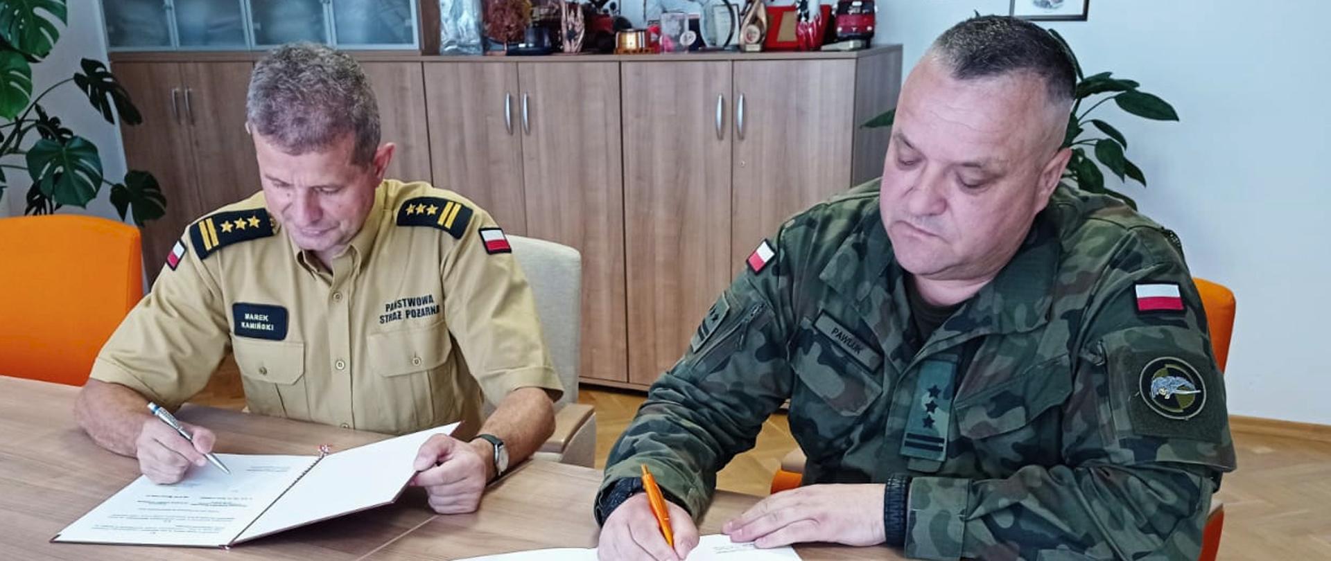 Podpisanie Porozumienia pomiędzy Komendą Wojewódzką PSP we Wrocławiu oraz 25 Brygadą Kawalerii Powietrznej w Tomaszowie Mazowieckim