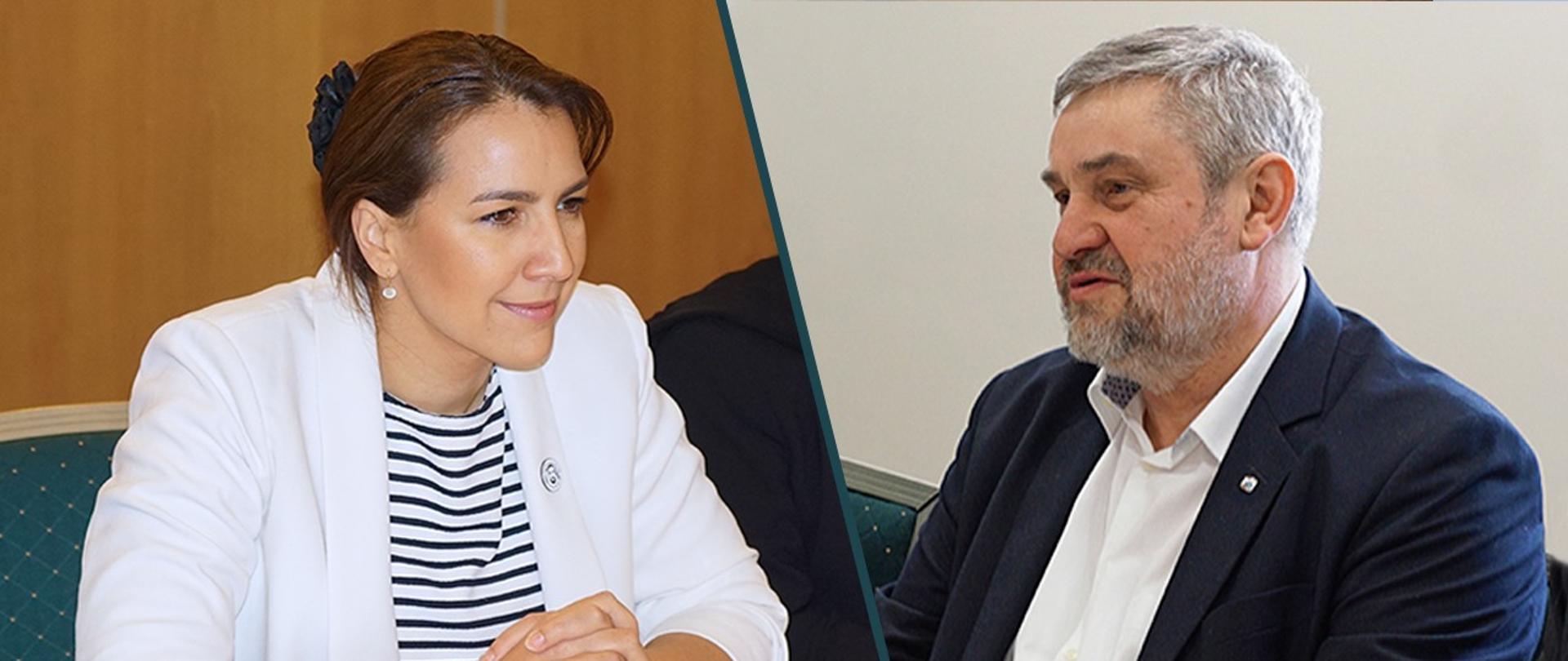 Minister Jan Krzysztof Ardanowski oraz minister stanu ds. bezpieczeństwa żywnościowego Zjednoczonych Emiratów Arabskich (ZEA) Mariam bint Muhamm