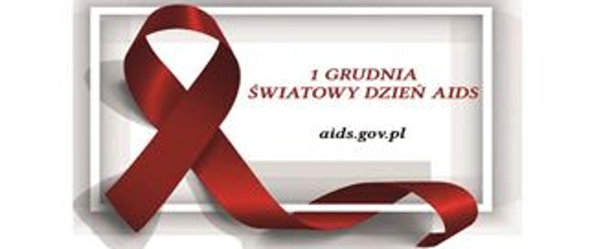 baner promujący Światowy Dzień AIDS