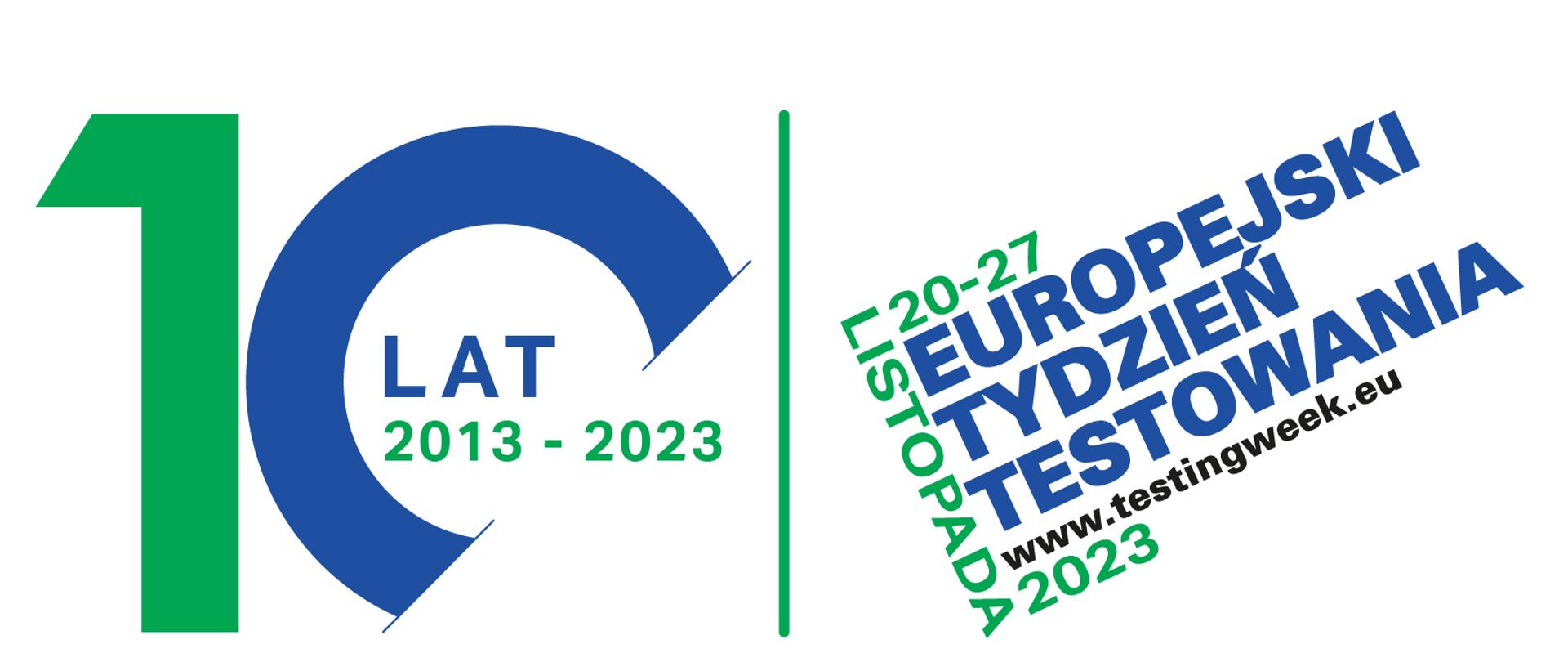 baner Europejskiego Tygodnia Testowania z podanym okresem 20 do 27 listopada 2023 roku oraz stroną internetową www.testingweek.eu