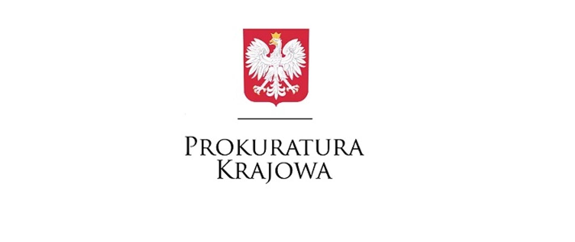 napis Prokuratura Krajowej oraz godło polski nad napisem
