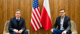 Spotkanie premiera Mateusza Morawieckiego i sekretarza stanu USA Antonego Blinkena.