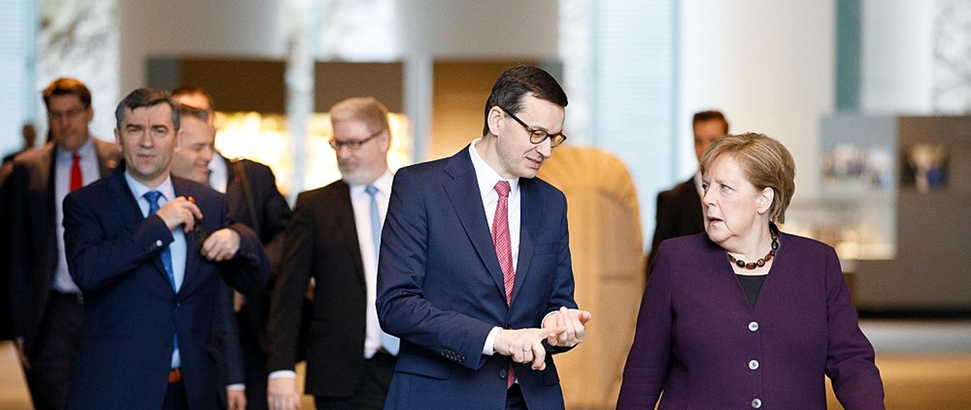 Premier Mateusz Morawiecki i Kanclerz Angela Merkel. 