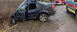 Wypadek samochodu osobowego marki VOLKSWAGEN Bora na drodze powiatowej 2029P w miejscowości Międzylesie