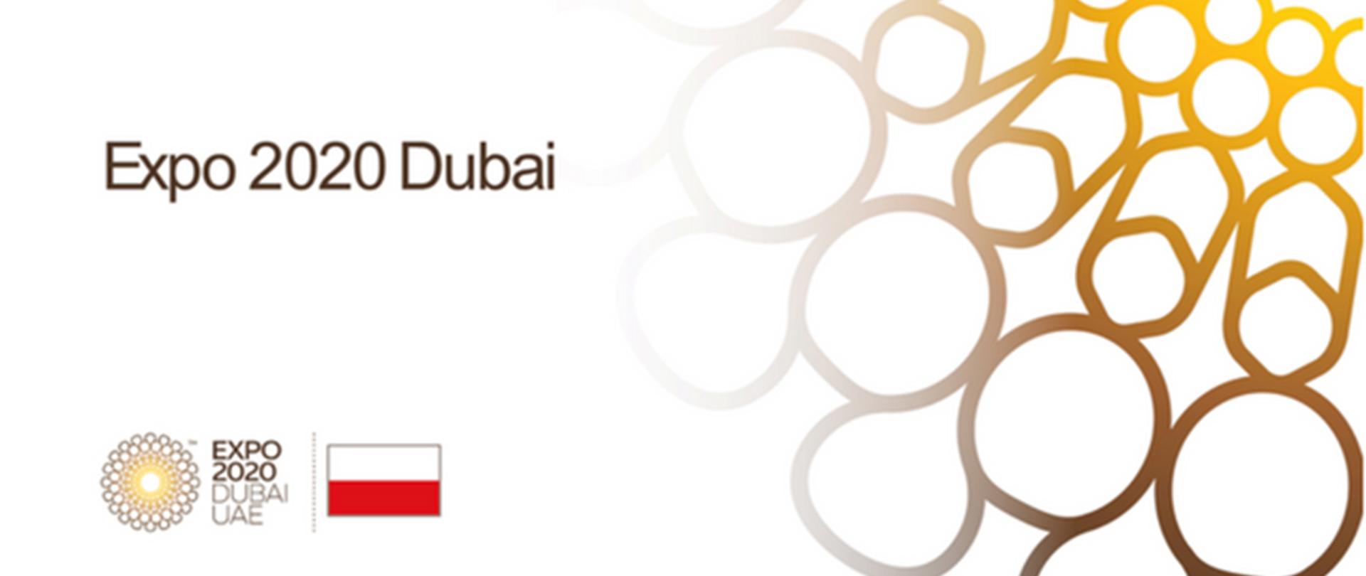 Na biały tle logo Expo Dubaj