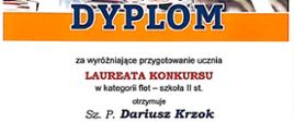 Dyplom Dariusza Krzoka