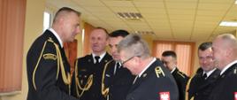 Uroczysty apel z okazji zmiany komendanta powiatowego PSP w Pińczowie