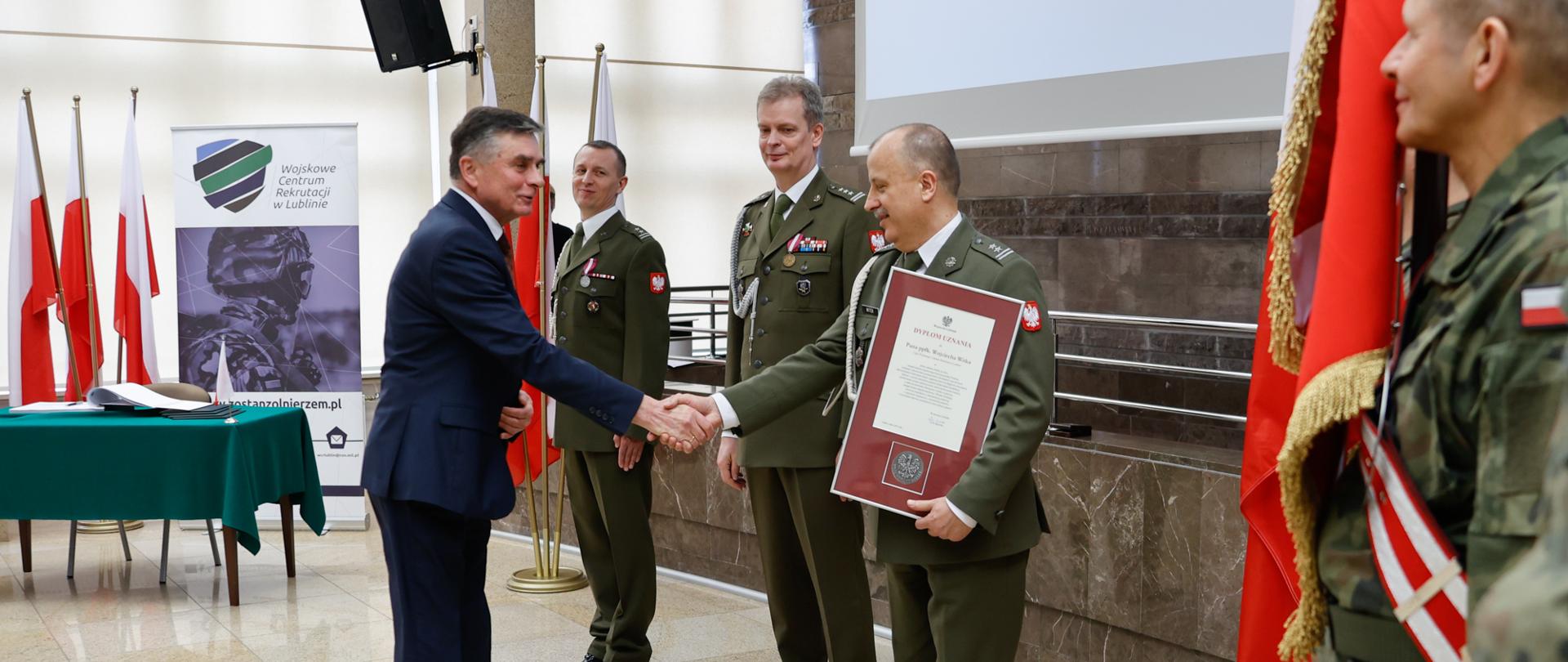 Przekazanie obowiązków szefa Wojskowego Centrum Rekrutacji w Lublinie