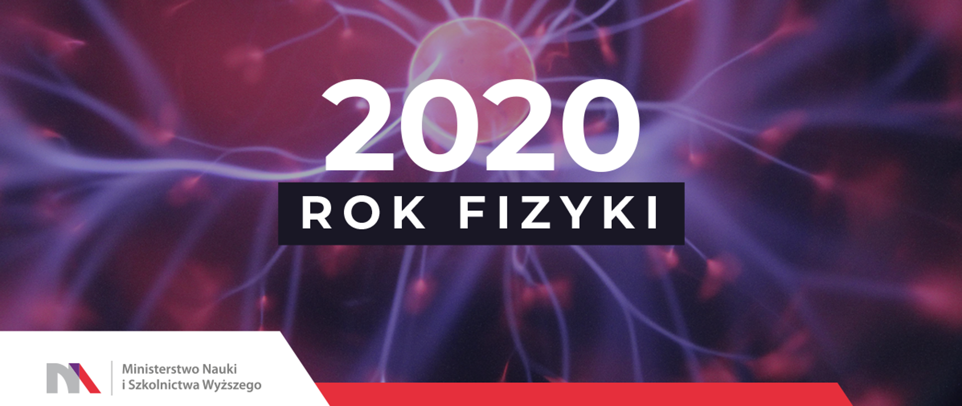 Grafika z napisem "2020 rok fizyki".