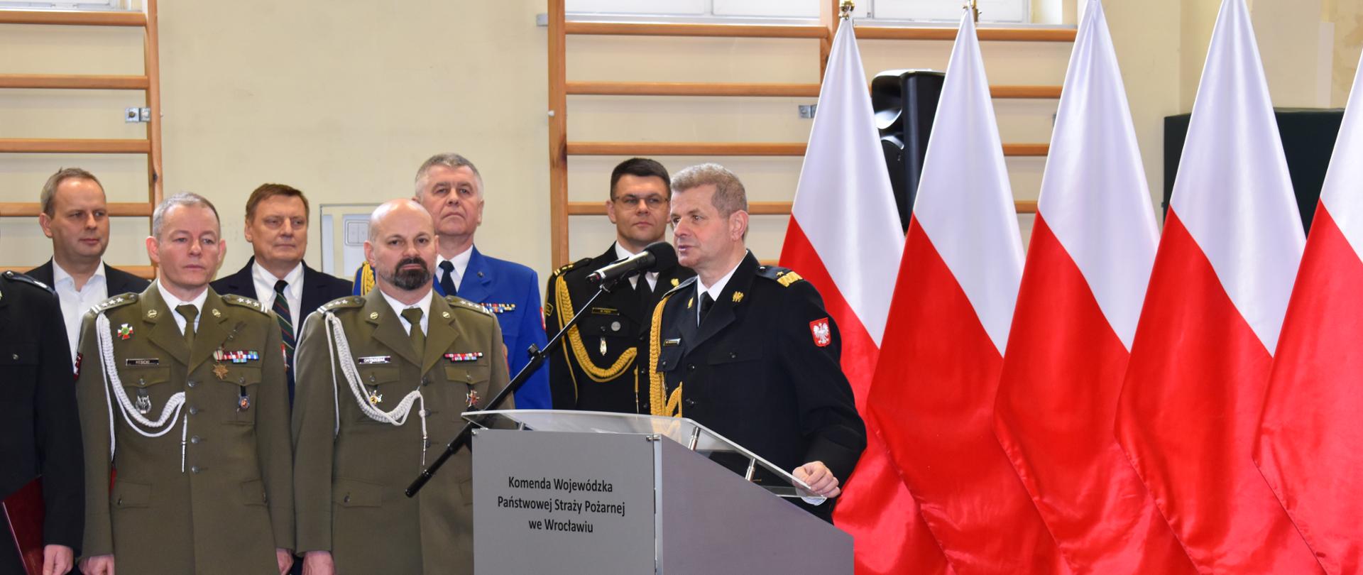 Podziękowania za służbę Dolnośląskiego Komendanta Wojewódzkiego PSP nadbryg. Marka Kamińskiego.