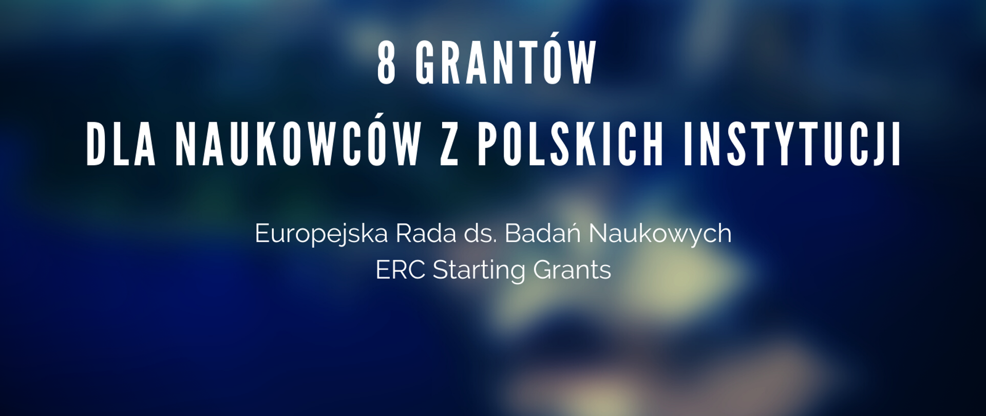 Plansza dotycząca polskich naukowców, którzy otrzymali granty