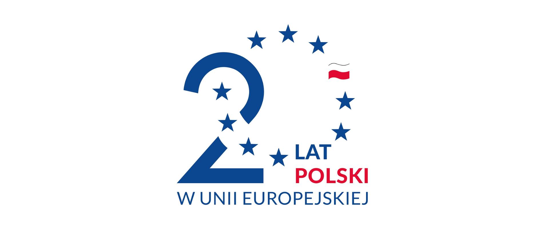 Grafika 20 lat Polski w Unii Europejskiej