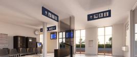 Wizualizacja dworca Opalenica - poczekalnia dla pasażerów