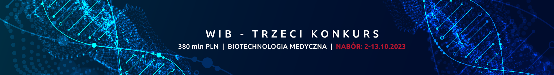 Grafika z napiem II konkurs WIB na niebieskim tle.