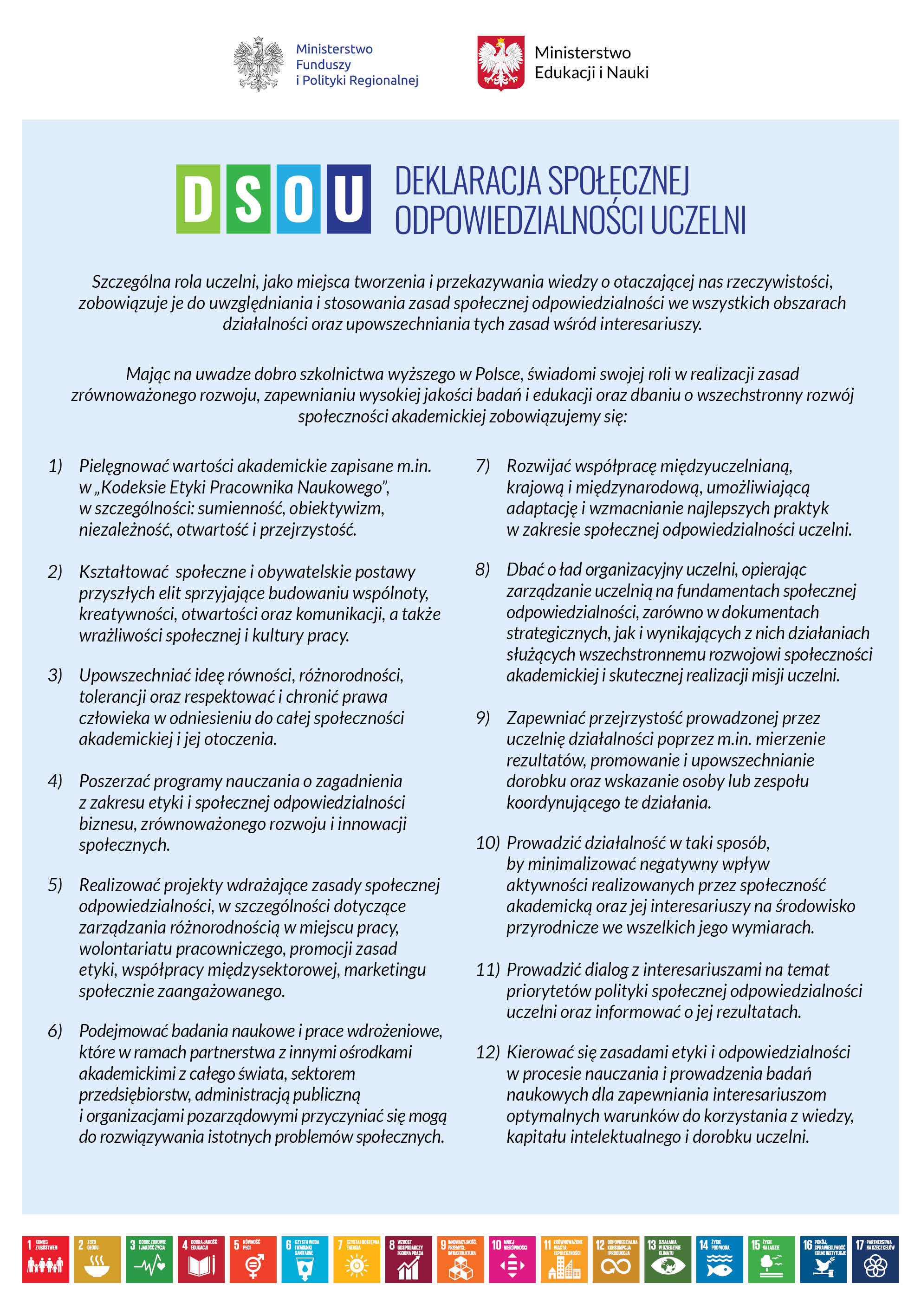 Obrazek w treścią deklaracji. Pełny tekst deklaracji w treści artykułu poniżej.