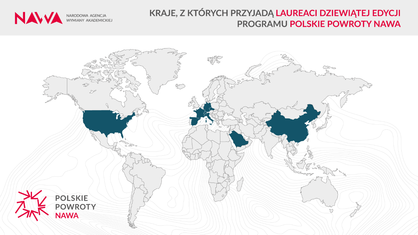 Grafika - świat z zaznaczonymi krajami.
