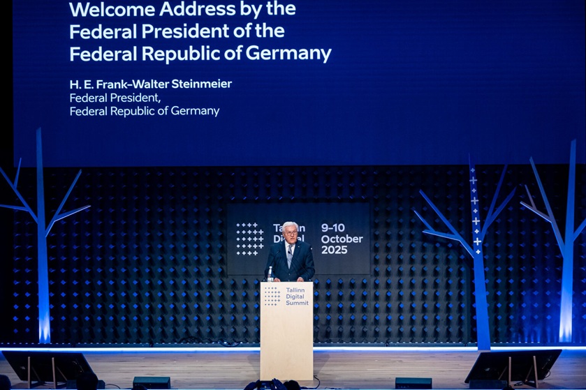 Zdjęcie: Aron Urb, German president Frank-Walter Steinmeier opens the Tallinn Digital Summit 2025., Tallinn Digital Summit 2025: Estonia’s vision for an AI-secure future