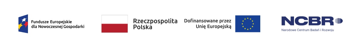 Belka z logotypami FENG, Rzeczpospolitej Polskiej, Unii Europejskiej i NCBR.