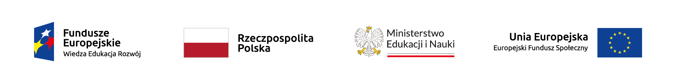 Belka z logotypami POWER, MEiN, RP i EFS