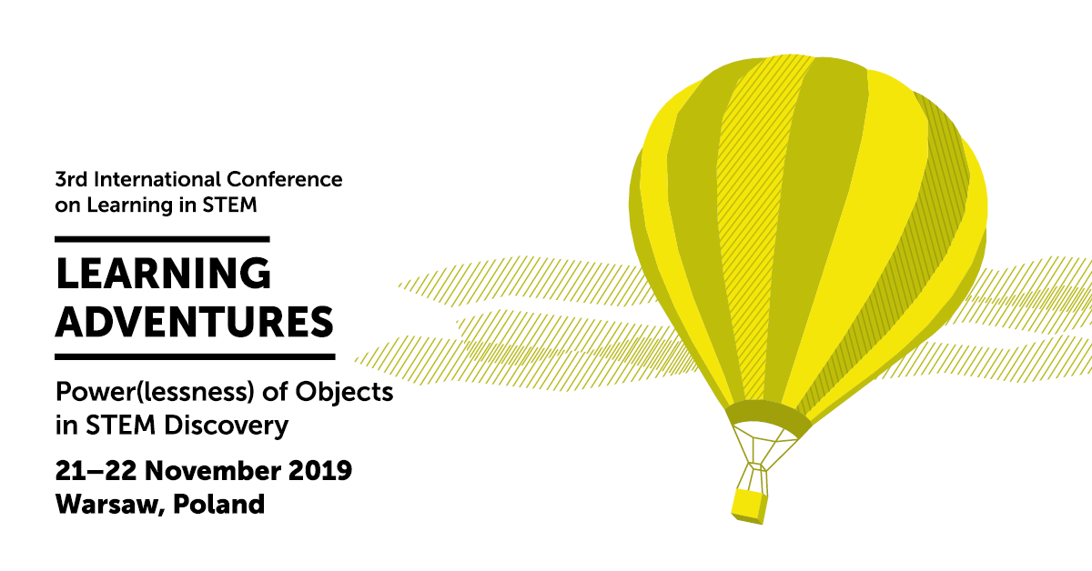 Przygody umysłu 2019 - grafika z żółtym balonem na białym tle