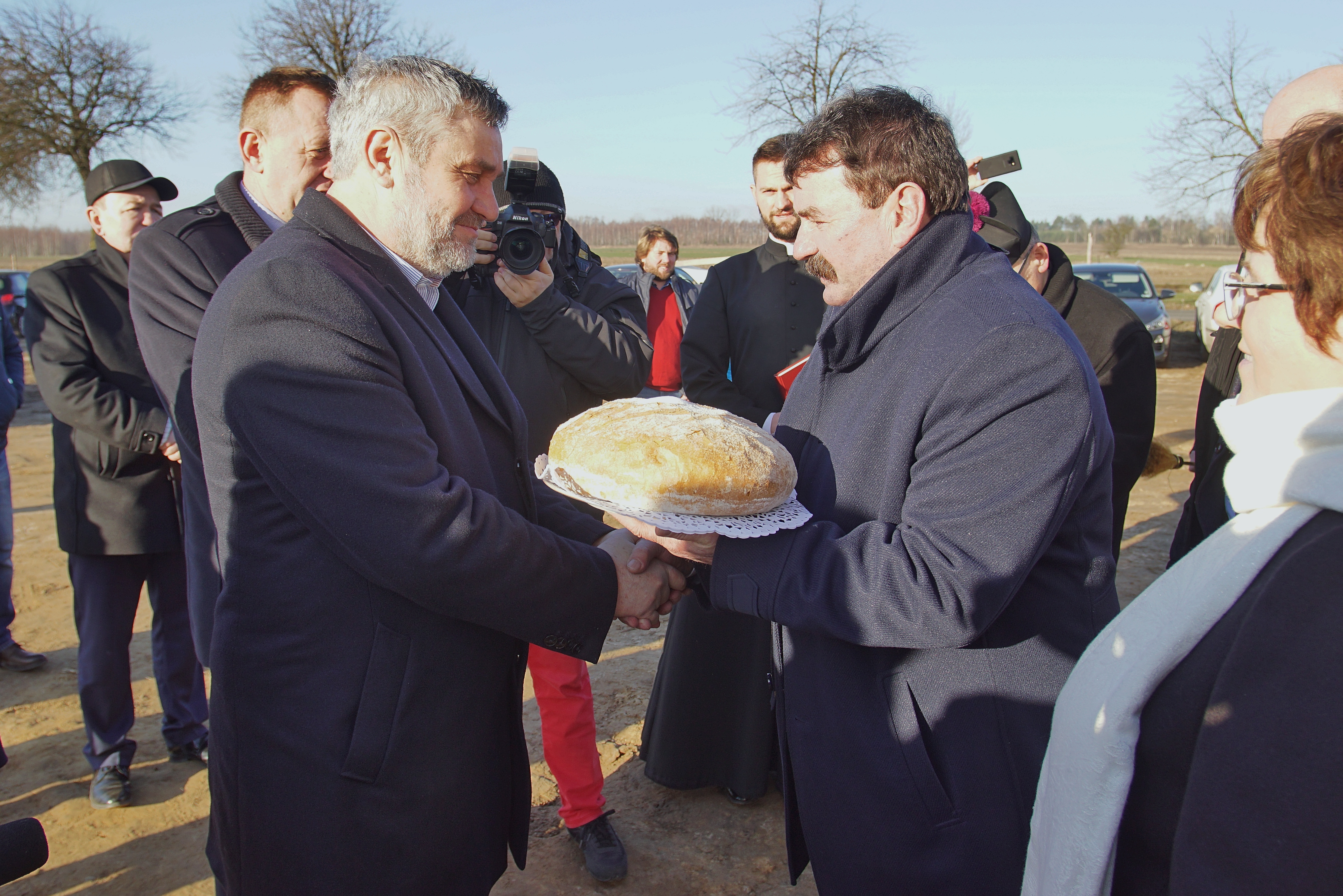 Powitanie ministra chlebem i solą