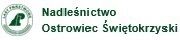 Logotyp w rozmiarze 180x40 px zawierający znak logo Lasów Państwowych i nazwę Nadleśnictwa Ostrowiec Świętokrzyski