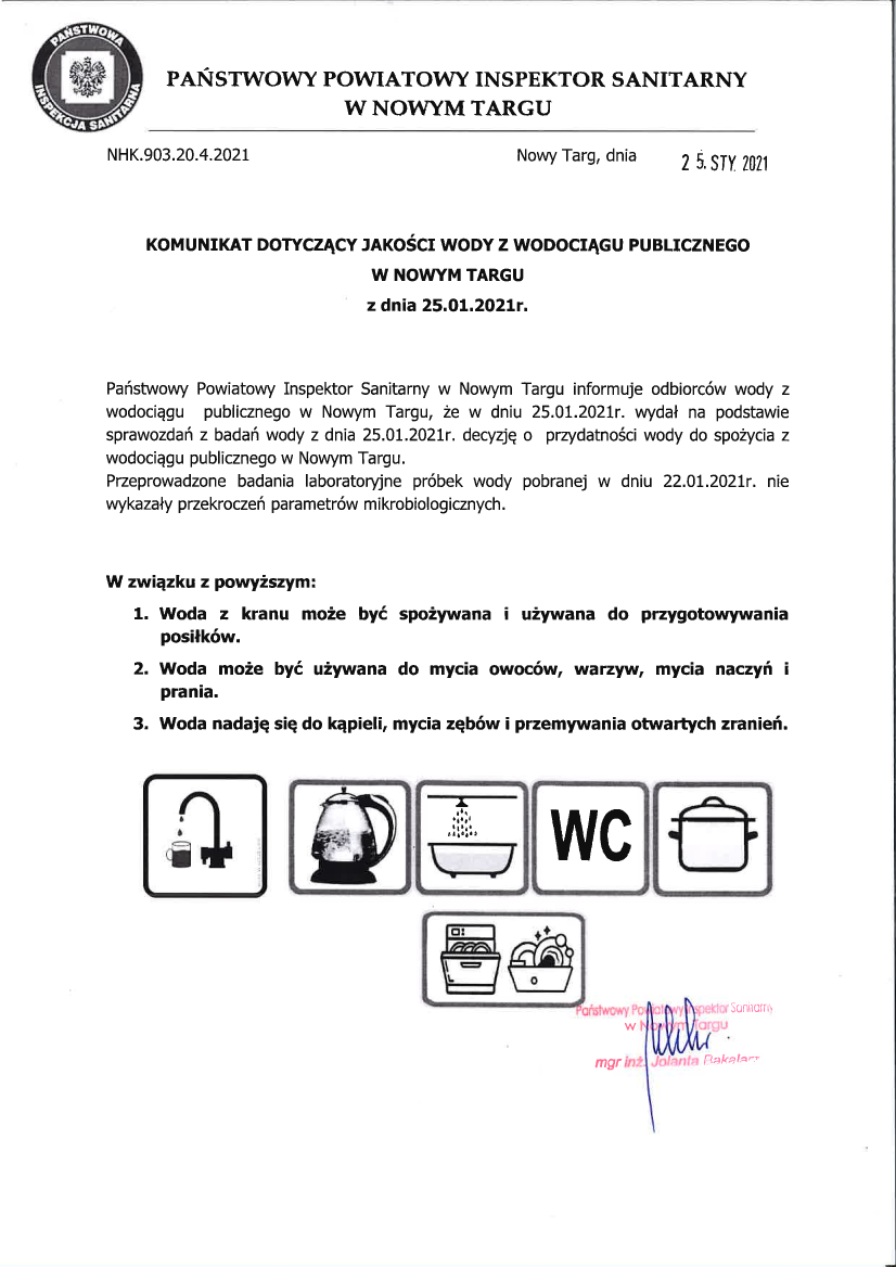 Komunikat woda 25.01.2021 r.