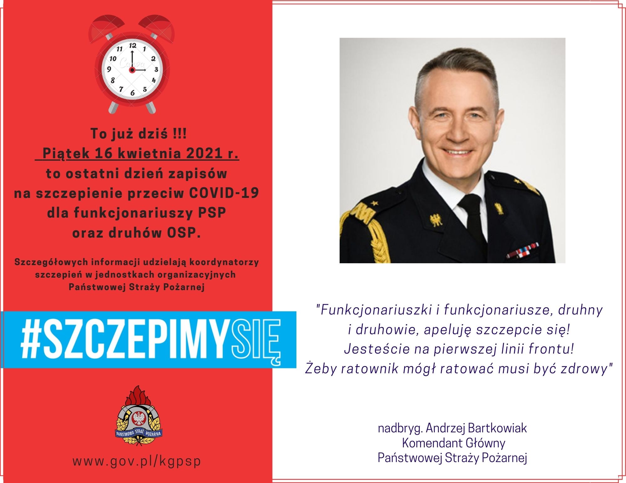 Baner zapowiedź końca szczepień COVID-19