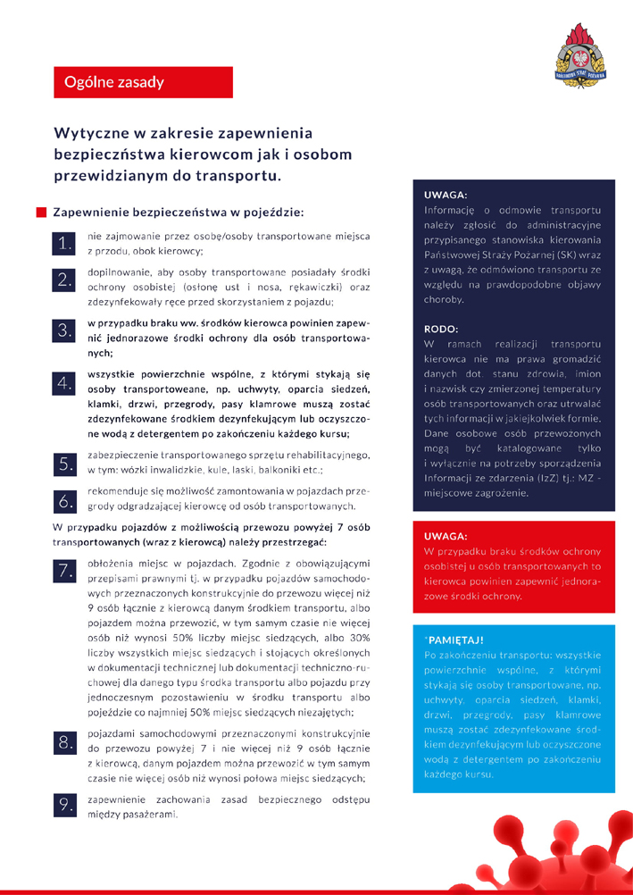 Wytyczne dla psp/osp w zakresie transportu do punktów szczepień strona 6