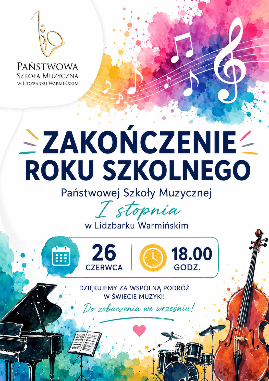 Zakończenie roku szkolnego uczniów PSM I st.
