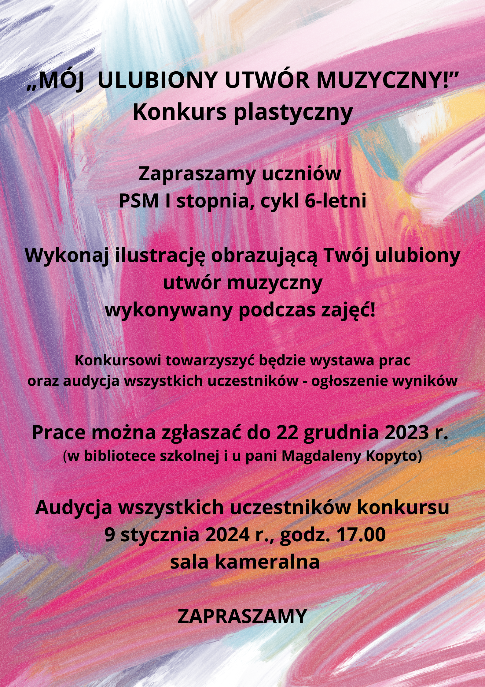 plakat konkursu plastycznego