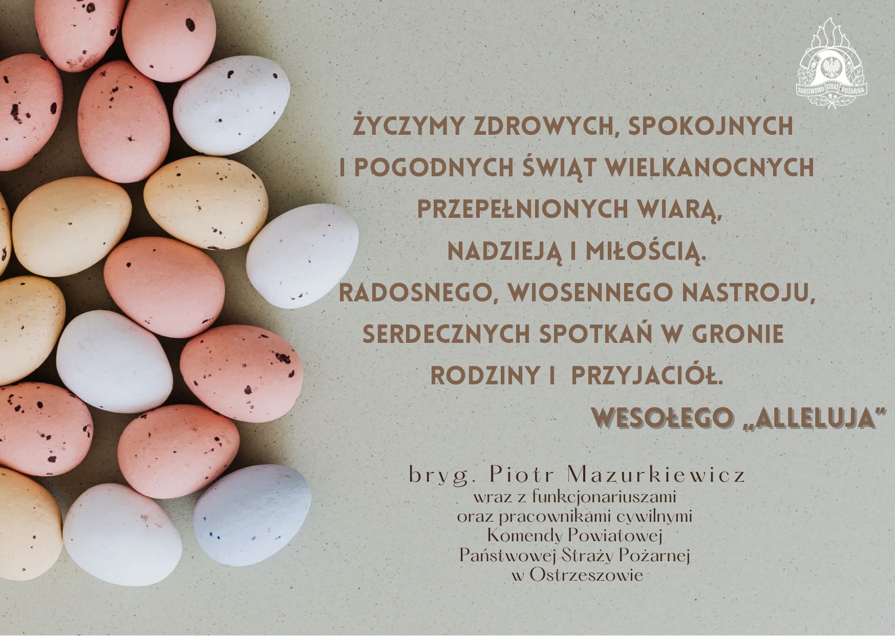 Życzenia KP PSP w Ostrzeszowie