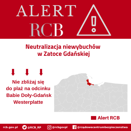 Alert RCB 10.11 – neutralizacja niewybuchów w Zatoce Gdańskiej