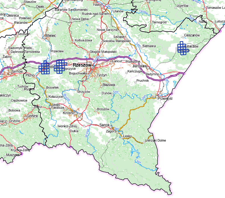 Ilustracja przedstawia zrzut ekranu z zasięgiem nowo przyjętych danych